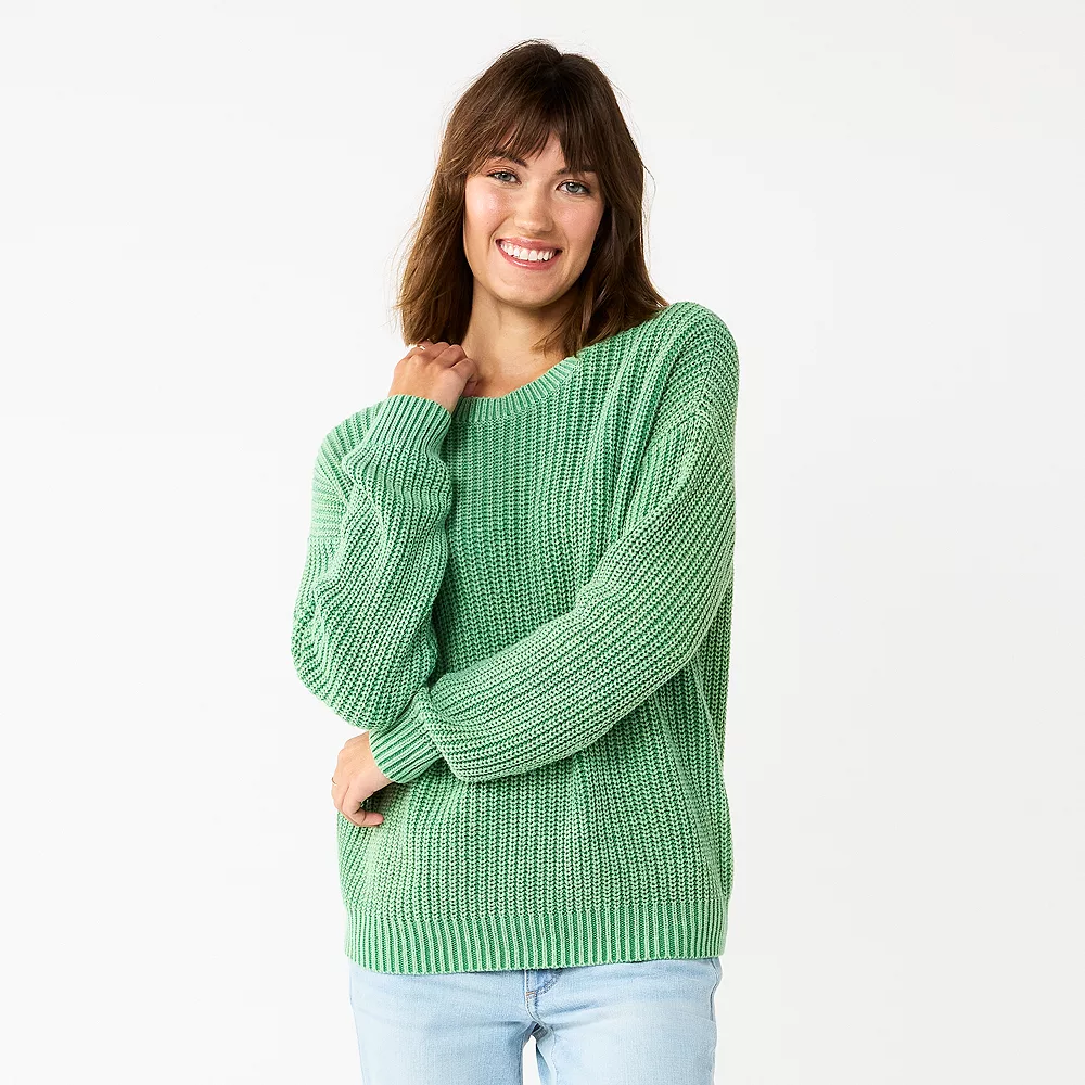 Women's Sonoma Goods For Life® Textured Drop-Shoulder Sweater 3 Women's Sonoma Goods For Life® Textured Drop-Shoulder Sweater