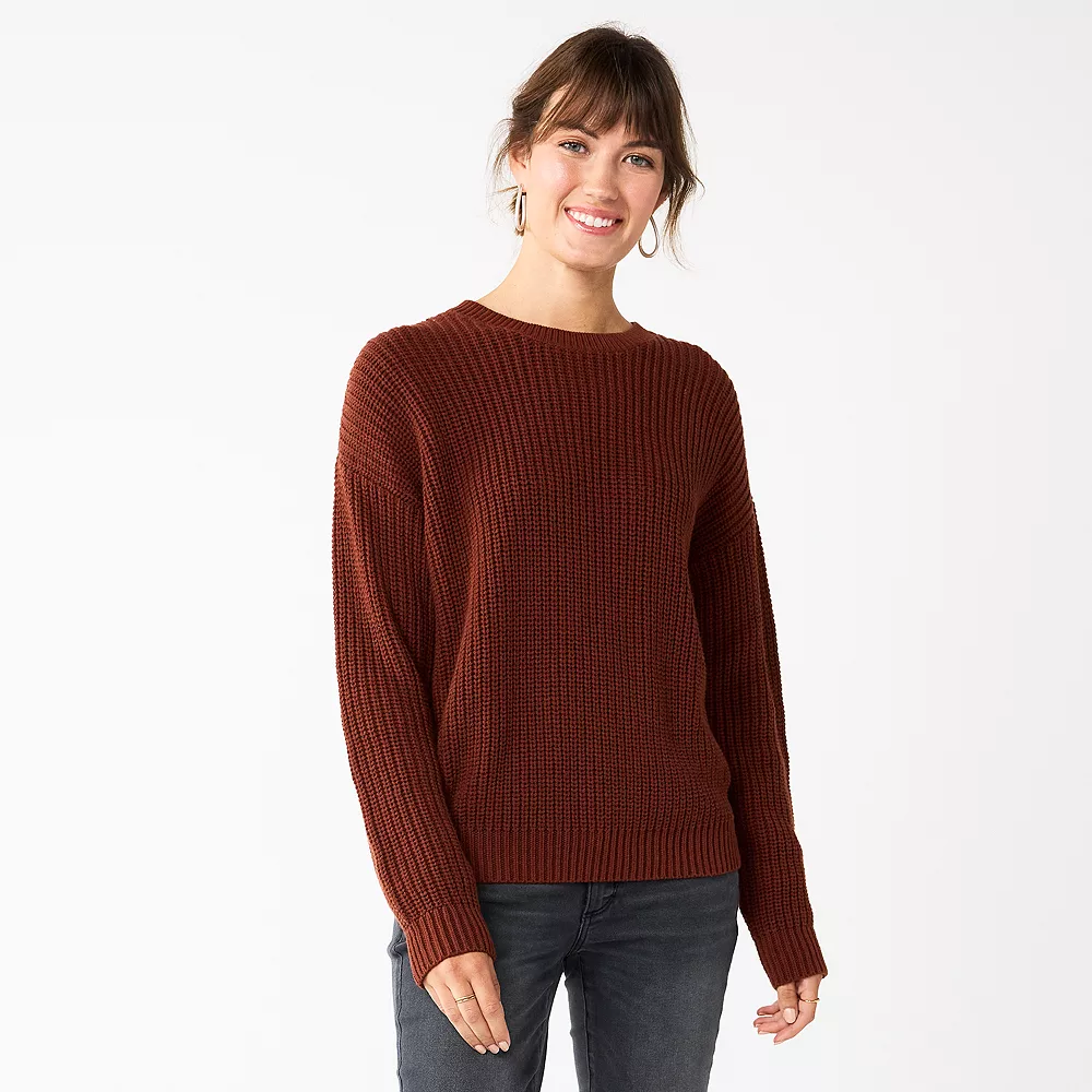 Women's Sonoma Goods For Life® Textured Drop-Shoulder Sweater 8 Women's Sonoma Goods For Life® Textured Drop-Shoulder Sweater - Image 6