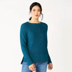 Women's Sonoma Goods For Life® Textured Raglan Sweater -SONOMA Store 5579791 Blue