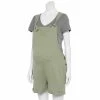 Maternity Sonoma Goods For Life® Double Knotted Shortalls -SONOMA Store 5581179 Metal Rock