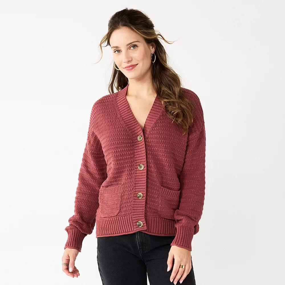 Women's Sonoma Goods For Life® Cropped Cardigan 4 Women's Sonoma Goods For Life® Cropped Cardigan - Image 2