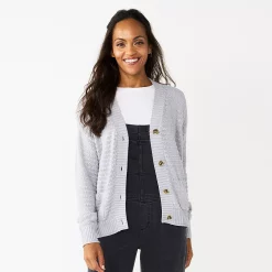 Women's Sonoma Goods For Life® Cropped Cardigan 17 Women's Sonoma Goods For Life® Cropped Cardigan -SONOMA Store 5581344 Silver Gray