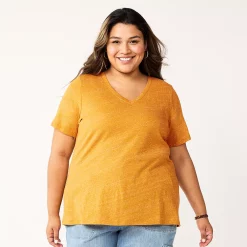 Petite Plus Size Sonoma Goods For Life® Everyday V-Neck Tee -SONOMA Store 5581510 Gold