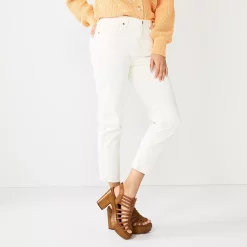 Women's Sonoma Goods For Life® High-Waisted Boyfriend Jeans -SONOMA Store 5582926 Ecru