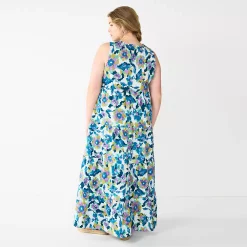 Plus Size Sonoma Goods For Life® Tiered Maxi Dress -SONOMA Store 5584786 ALT