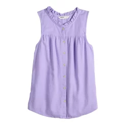 Women's Sonoma Goods For Life® Button-Front Ruffle Tank -SONOMA Store 5586080 ALT5