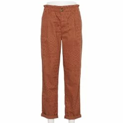 Women's Sonoma Goods For Life® Mid-Rise Straight-Leg Paperbag Pants 11 Women's Sonoma Goods For Life® Mid-Rise Straight-Leg Paperbag Pants -SONOMA Store 5587701 Brown Ikat