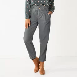 Women's Sonoma Goods For Life® Mid-Rise Straight-Leg Paperbag Pants 9 Women's Sonoma Goods For Life® Mid-Rise Straight-Leg Paperbag Pants -SONOMA Store 5587701 Grey