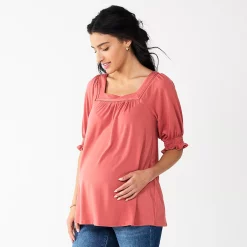 Maternity Sonoma Goods For Life® Relaxed Back-Tie Top -SONOMA Store 5590443 Mauve