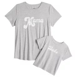 Maternity Sonoma Goods For Life® Mommy & Me Graphic Tee Set -SONOMA Store 5599953 Grey Mama Babe