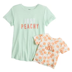 Maternity Sonoma Goods For Life® Mommy & Me Graphic Tee Set -SONOMA Store 5599953 Peachy