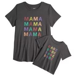 Maternity Sonoma Goods For Life® Mommy & Me Graphic Tee Set -SONOMA Store 5599953 Rainbow Mama Babe