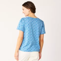 Women's Sonoma Goods For Life® Seamed Flutter Sleeve Top -SONOMA Store 5611922 ALT