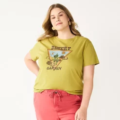 Plus Size Sonoma Goods For Life® Relaxed Graphic Tee -SONOMA Store 5611932 Green Desert Garden