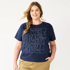 Plus Size Sonoma Goods For Life® Relaxed Graphic Tee -SONOMA Store 5611932 Star Dust Soul