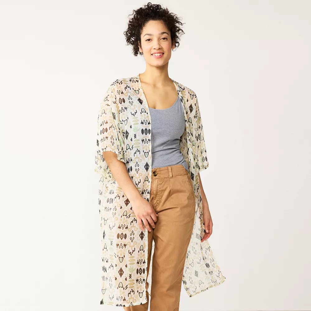 Women's Sonoma Goods For Life® Ikat Kimono 4 Women's Sonoma Goods For Life® Ikat Kimono - Image 2