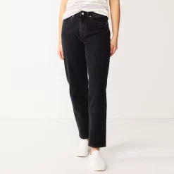 Women's Sonoma Goods For Life® Ultra High Rise Vintage-styled Straight-Leg Jeans 13 Women's Sonoma Goods For Life® Ultra High Rise Vintage-styled Straight-Leg Jeans -SONOMA Store 5616387 Black Wash