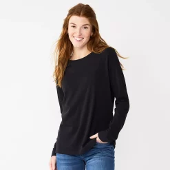 Women's Sonoma Goods For Life® Everyday Crewneck Long Sleeve Tee 64 Women's Sonoma Goods For Life® Everyday Crewneck Long Sleeve Tee -SONOMA Store 5625802 Black