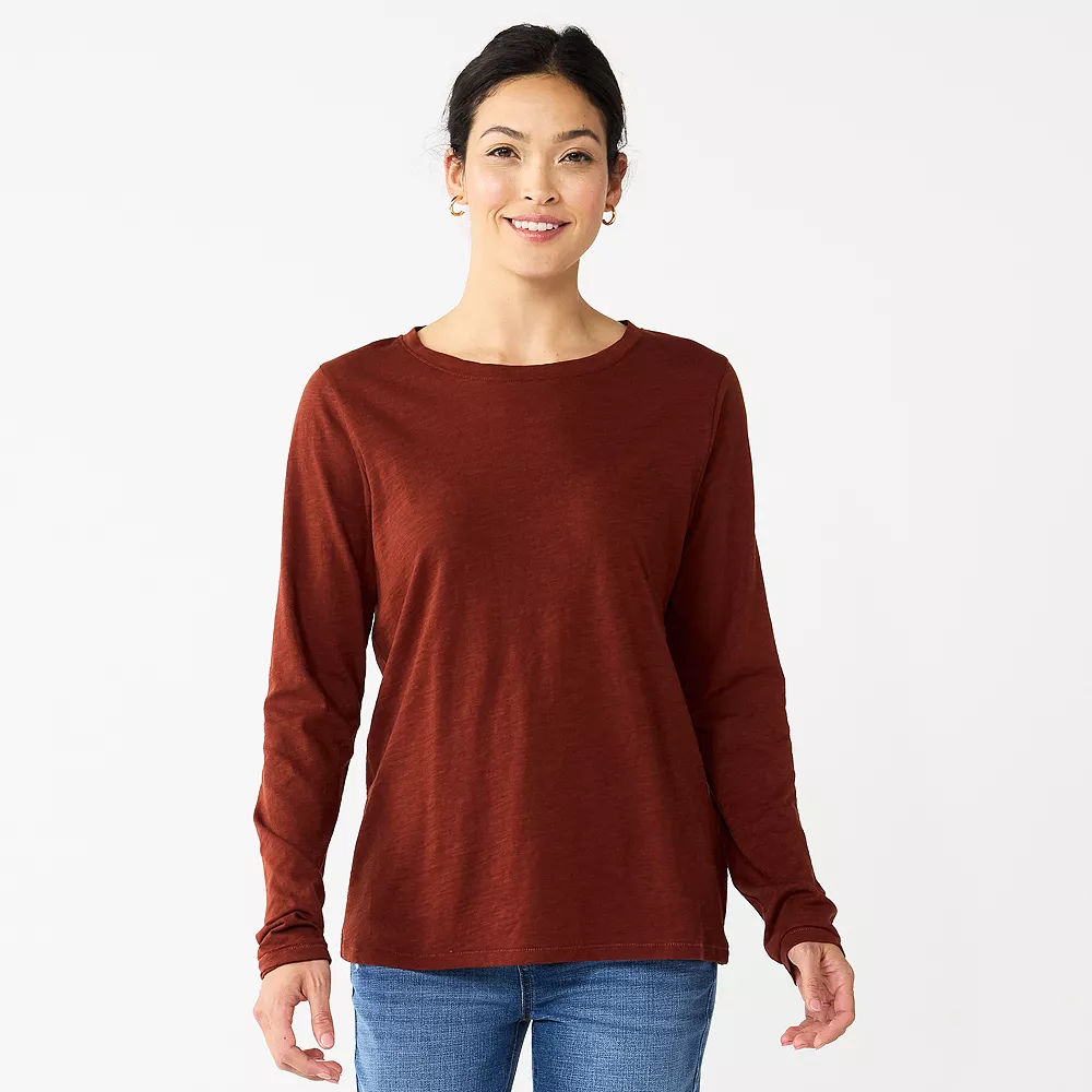 Women's Sonoma Goods For Life® Everyday Crewneck Long Sleeve Tee 8 Women's Sonoma Goods For Life® Everyday Crewneck Long Sleeve Tee - Image 6