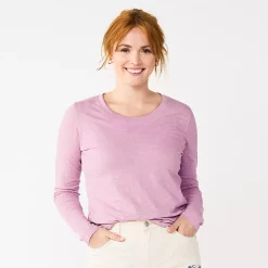Women's Sonoma Goods For Life® Everyday Crewneck Long Sleeve Tee 42 Women's Sonoma Goods For Life® Everyday Crewneck Long Sleeve Tee -SONOMA Store 5625802 Light Purple
