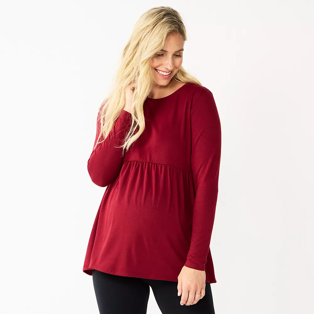 Maternity Sonoma Goods For Life® Long Sleeve Empire Waist Top 5 Maternity Sonoma Goods For Life® Long Sleeve Empire Waist Top - Image 3