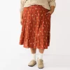 Plus Size Sonoma Goods For Life® Tiered Midi Skirt