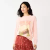 Women's Sonoma Goods For Life® Everyday Crewneck Sweatshirt -SONOMA Store 5664640 Pink Wild Graphic