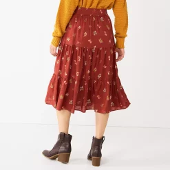 Women's Sonoma Goods For Life® Tiered Maxi Skirt -SONOMA Store 5664691 ALT