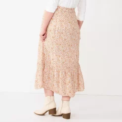 Maternity Sonoma Goods For Life® Smocked Waist Skirt -SONOMA Store 5666013 ALT