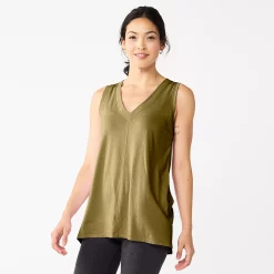 Women's Sonoma Goods For Life® Relaxed V-Neck Tank 16 Women's Sonoma Goods For Life® Relaxed V-Neck Tank -SONOMA Store 5670067 Olive