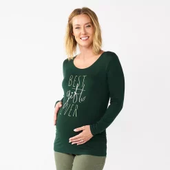 Maternity Sonoma Goods For Life® Essential Scoopneck Long Sleeve Tee -SONOMA Store 5672154 Best Gift