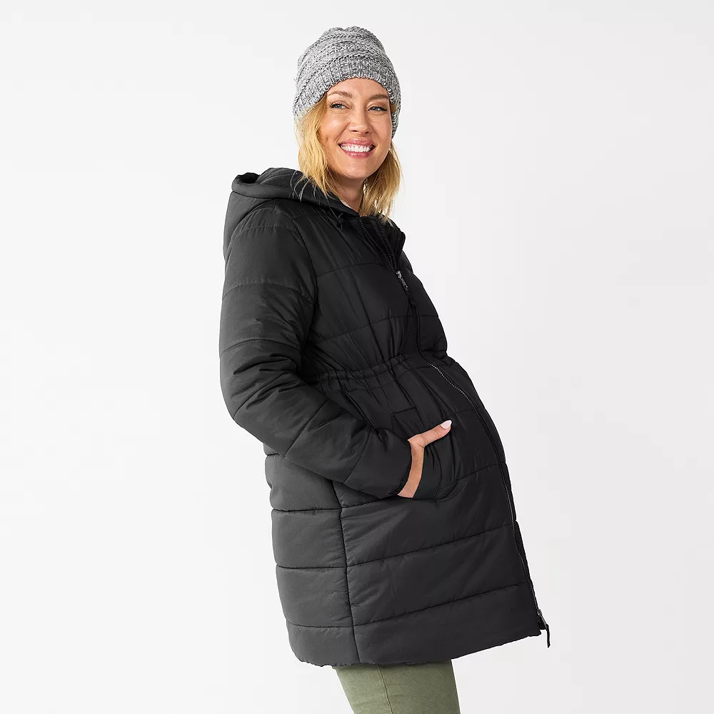 Maternity Sonoma Goods For Life® Cinch Waist Puffer Jacket 4 Maternity Sonoma Goods For Life® Cinch Waist Puffer Jacket - Image 2