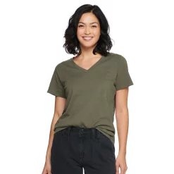 Women's Tall Sonoma Goods For Life® Everyday V-Neck Tee -SONOMA Store 5686285 Olive