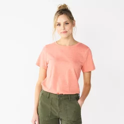 Women's Tall Sonoma Goods For Life® Essential Crewneck Tee 78 Women's Tall Sonoma Goods For Life® Essential Crewneck Tee -SONOMA Store 5686288 Coral