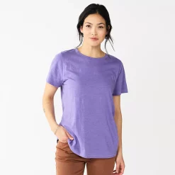 Women's Tall Sonoma Goods For Life® Essential Crewneck Tee 54 Women's Tall Sonoma Goods For Life® Essential Crewneck Tee -SONOMA Store 5686288 Grape Purple