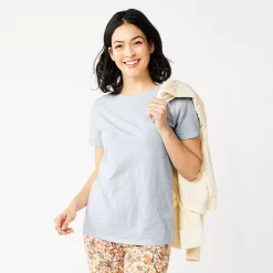Women's Tall Sonoma Goods For Life® Essential Crewneck Tee 60 Women's Tall Sonoma Goods For Life® Essential Crewneck Tee -SONOMA Store 5686288 Light Blue