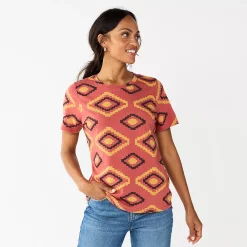 Women's Tall Sonoma Goods For Life® Essential Crewneck Tee 69 Women's Tall Sonoma Goods For Life® Essential Crewneck Tee -SONOMA Store 5686288 Mauve Large Geo