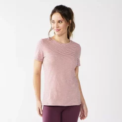 Women's Tall Sonoma Goods For Life® Essential Crewneck Tee 58 Women's Tall Sonoma Goods For Life® Essential Crewneck Tee -SONOMA Store 5686288 Mauve Stripe