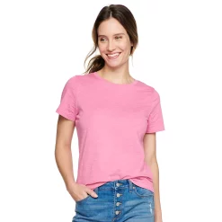 Women's Tall Sonoma Goods For Life® Essential Crewneck Tee 57 Women's Tall Sonoma Goods For Life® Essential Crewneck Tee -SONOMA Store 5686288 Pink