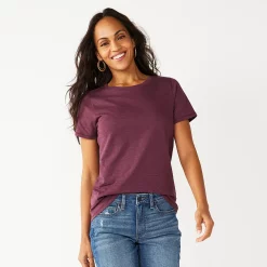 Women's Tall Sonoma Goods For Life® Essential Crewneck Tee 56 Women's Tall Sonoma Goods For Life® Essential Crewneck Tee -SONOMA Store 5686288 Plum