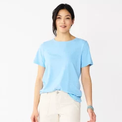 Women's Tall Sonoma Goods For Life® Essential Crewneck Tee 55 Women's Tall Sonoma Goods For Life® Essential Crewneck Tee -SONOMA Store 5686288 Texture Light Blue