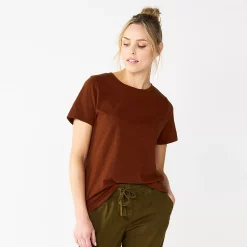 Women's Tall Sonoma Goods For Life® Essential Crewneck Tee 64 Women's Tall Sonoma Goods For Life® Essential Crewneck Tee -SONOMA Store 5686288 Wine