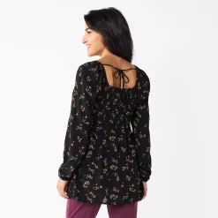 Maternity Sonoma Goods For Life® Smocked Bodice Empire Top -SONOMA Store 5686595 ALT