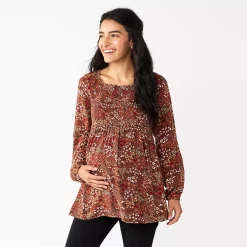 Maternity Sonoma Goods For Life® Smocked Bodice Empire Top -SONOMA Store 5686595 Multi Floral