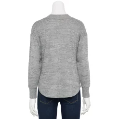 Petite Sonoma Goods For Life® Mockneck Waffle Top -SONOMA Store 5686604 ALT