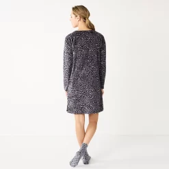 Women's Sonoma Goods For Life® 2-pc. Long Sleeve Crewneck Sleepshirt & Socks Set -SONOMA Store 5690614 ALT