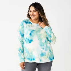 Plus Size Sonoma Goods For Life® Everyday Crewneck Long Sleeve Top
