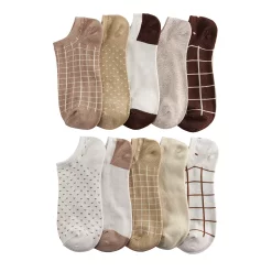 Sonoma Goods For Life® 10 Pack Check Pattern No Show Socks -SONOMA Store 5744058 Check Pattern