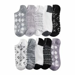 Sonoma Goods For Life® 10 Pack Check Pattern No Show Socks -SONOMA Store 5744058 Southwest Aztec