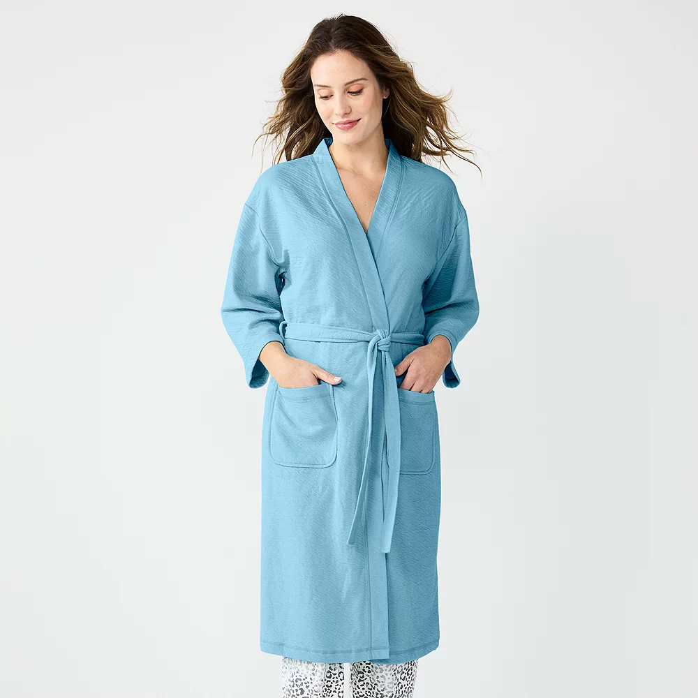 Women's Sonoma Goods For Life® Cloud Knit 3/4 Sleeve Robe 4 Women's Sonoma Goods For Life® Cloud Knit 3/4 Sleeve Robe - Image 2